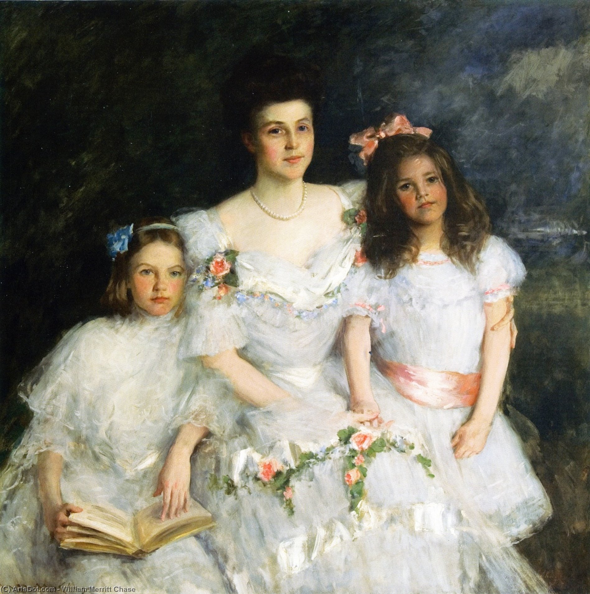 Wikioo.org - The Encyclopedia of Fine Arts - Painting, Artwork by William Merritt Chase - The Mother (also known as Mrs. Gustavas Cook, Lavinia Cook, Nancy Cook)