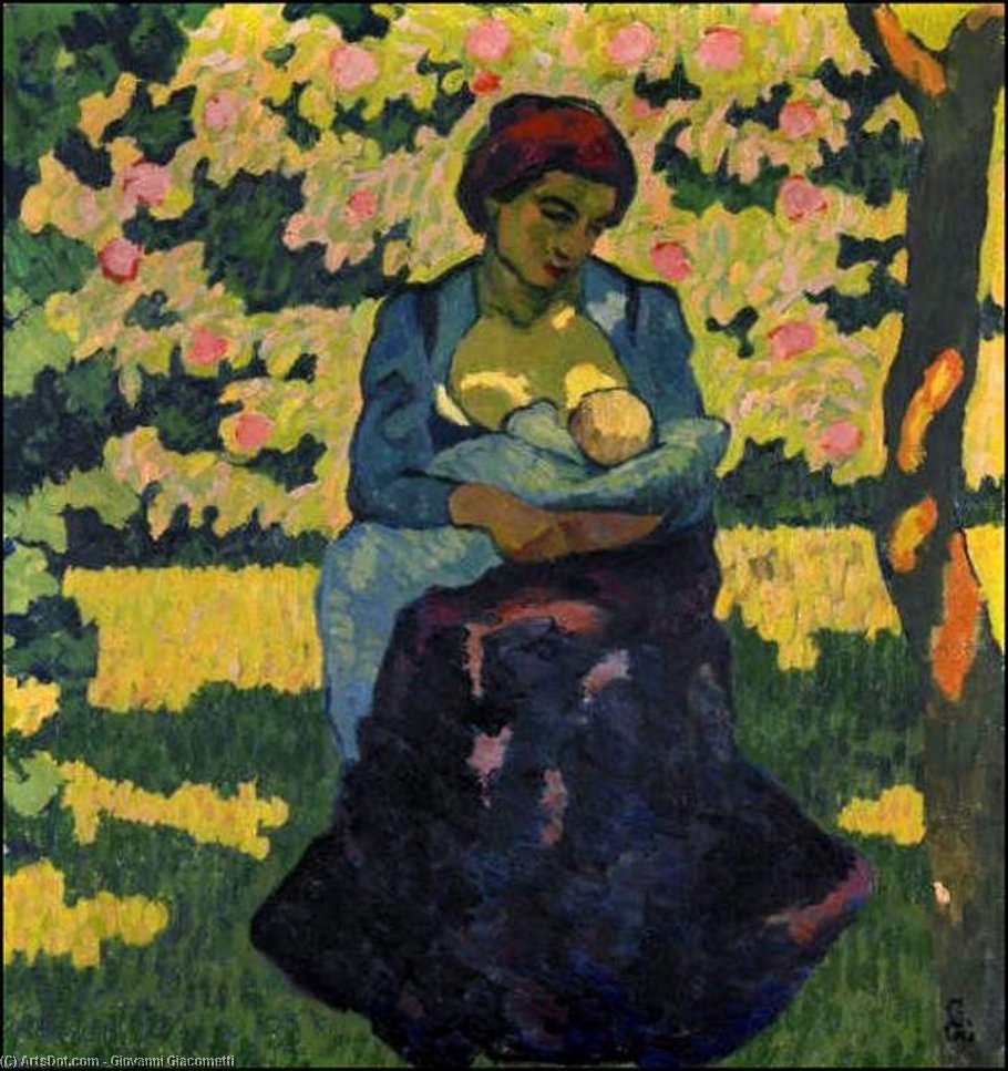 Wikioo.org - The Encyclopedia of Fine Arts - Painting, Artwork by Giovanni Giacometti - The Mother