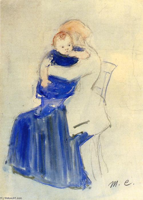 Wikioo.org - The Encyclopedia of Fine Arts - Painting, Artwork by Mary Stevenson Cassatt - Mother and Child