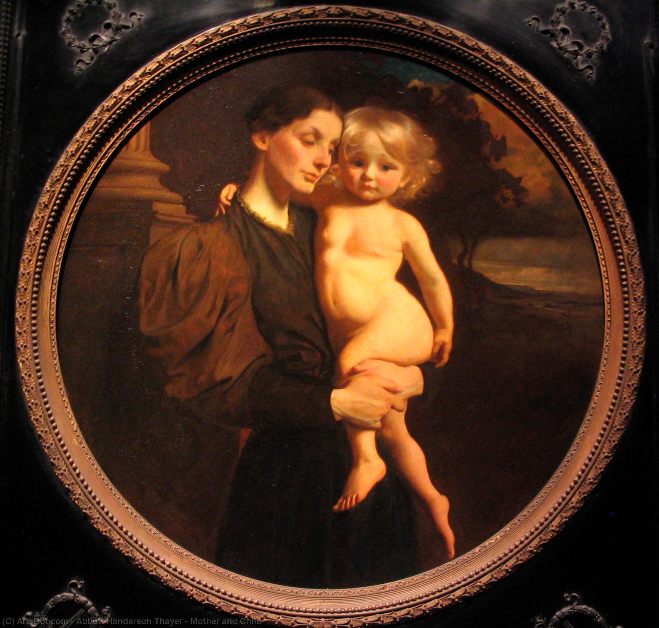 Wikioo.org - The Encyclopedia of Fine Arts - Painting, Artwork by Abbott Handerson Thayer - Mother and Child