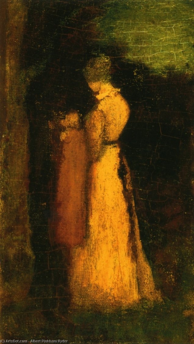 Wikioo.org - The Encyclopedia of Fine Arts - Painting, Artwork by Albert Pinkham Ryder - Mother and Child