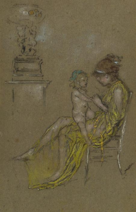 Wikioo.org - The Encyclopedia of Fine Arts - Painting, Artwork by James Abbott Mcneill Whistler - Mother and Child