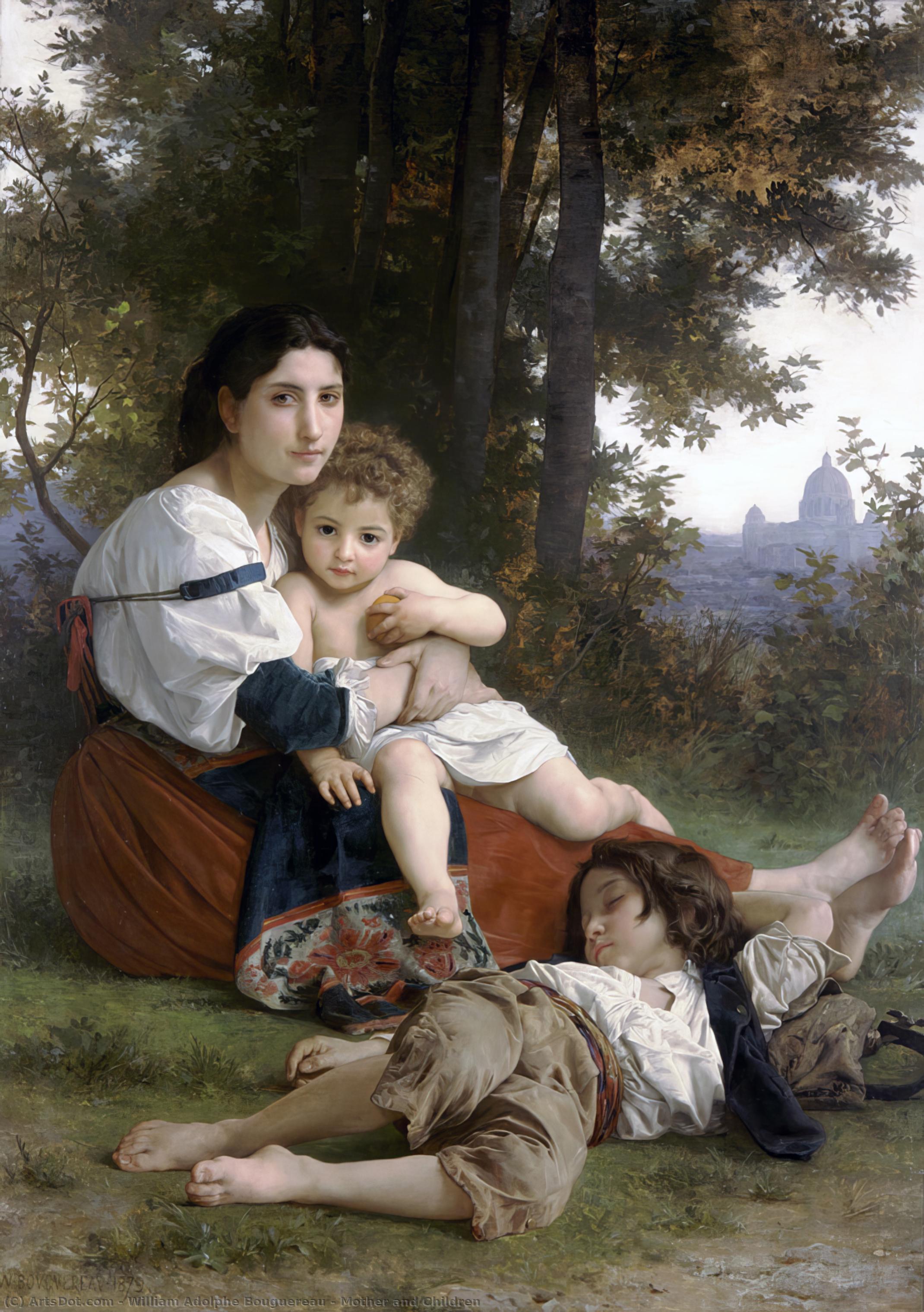 WikiOO.org – 美術百科全書 - 繪畫，作品 William Adolphe Bouguereau - 母亲  和 孩子