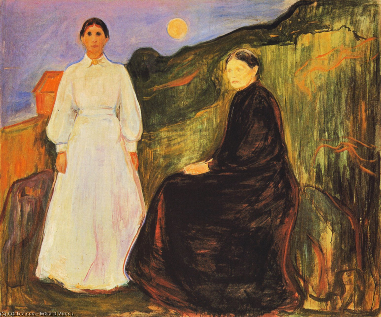 Wikioo.org – L'Enciclopedia delle Belle Arti - Pittura, Opere di Edvard Munch - madre e figlia