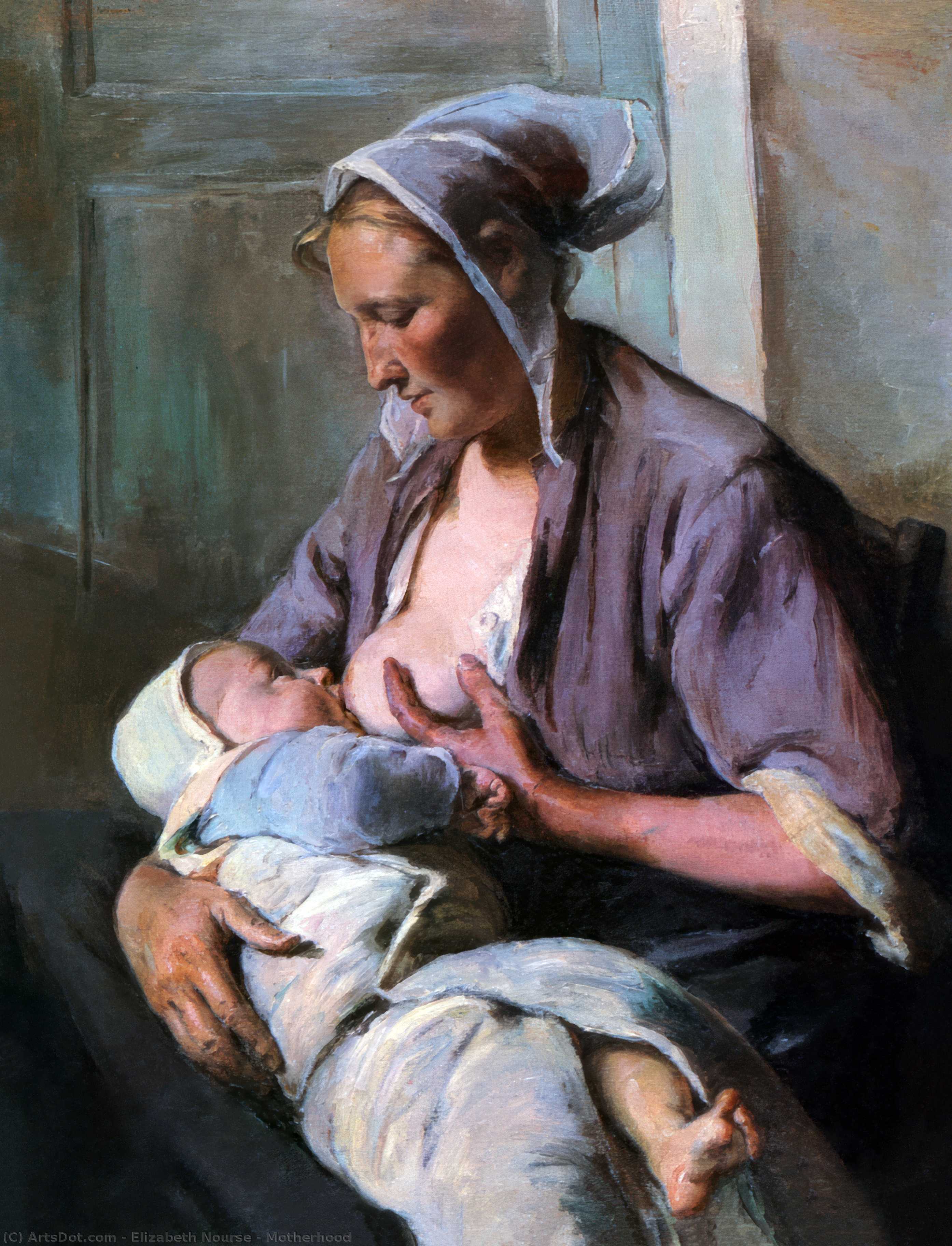 Wikioo.org - The Encyclopedia of Fine Arts - Painting, Artwork by Elizabeth Nourse - Motherhood