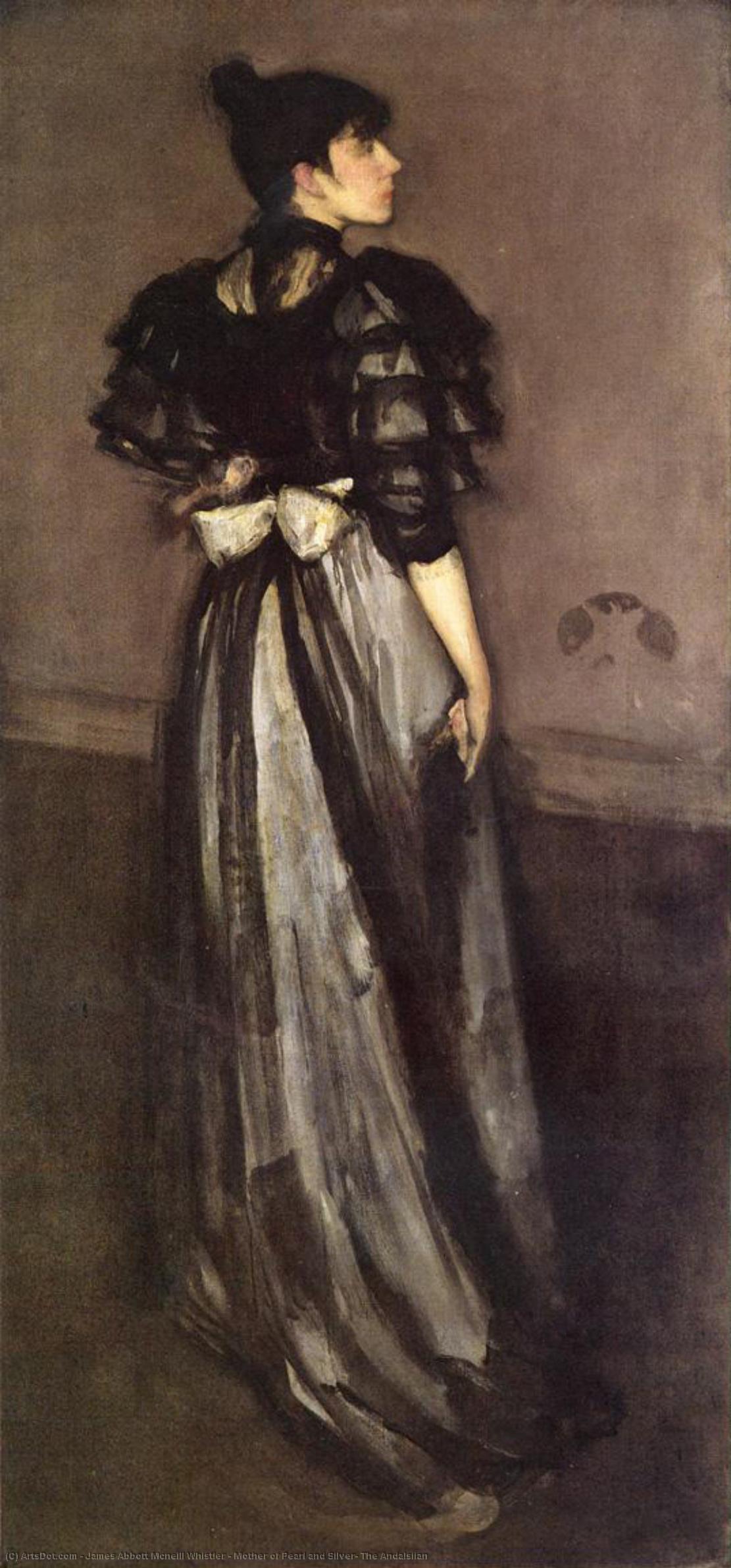 Wikioo.org - สารานุกรมวิจิตรศิลป์ - จิตรกรรม James Abbott Mcneill Whistler - Mother of Pearl and Silver: The Andalsiian