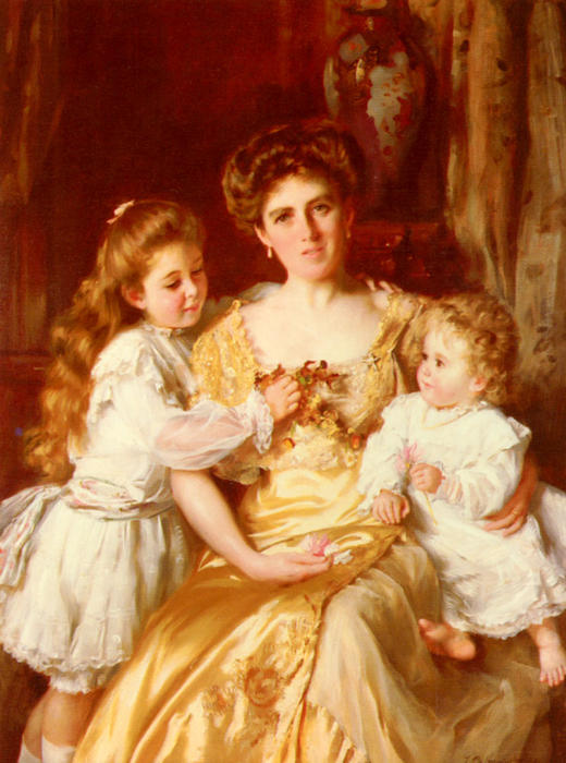 Wikioo.org - The Encyclopedia of Fine Arts - Painting, Artwork by Thomas Benjamin Kennington - A Mother's Love