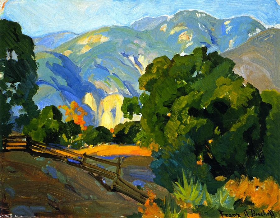 WikiOO.org - Encyclopedia of Fine Arts - Maalaus, taideteos Franz Bischoff - Mountain Fence