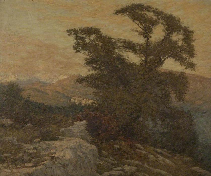WikiOO.org - Енциклопедия за изящни изкуства - Живопис, Произведения на изкуството Henry Herbert La Thangue - A Mountain Frontier