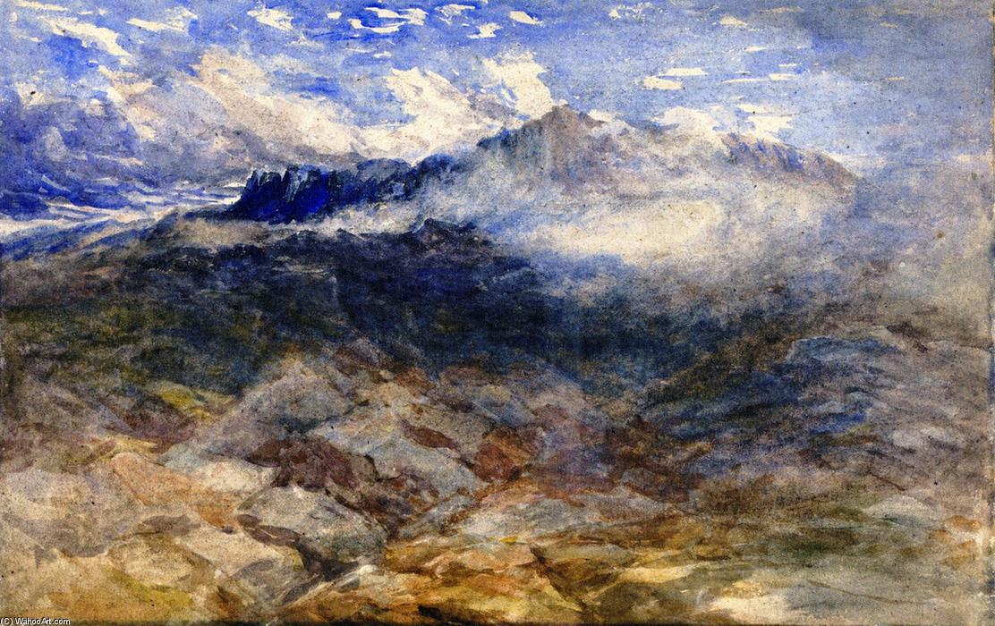 Wikioo.org - The Encyclopedia of Fine Arts - Painting, Artwork by David Cox - Mountain Heights, Cader Idris