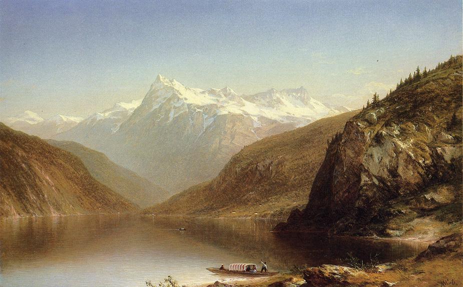 Wikioo.org – L'Encyclopédie des Beaux Arts - Peinture, Oeuvre de John William Casilear - Lac de montagne