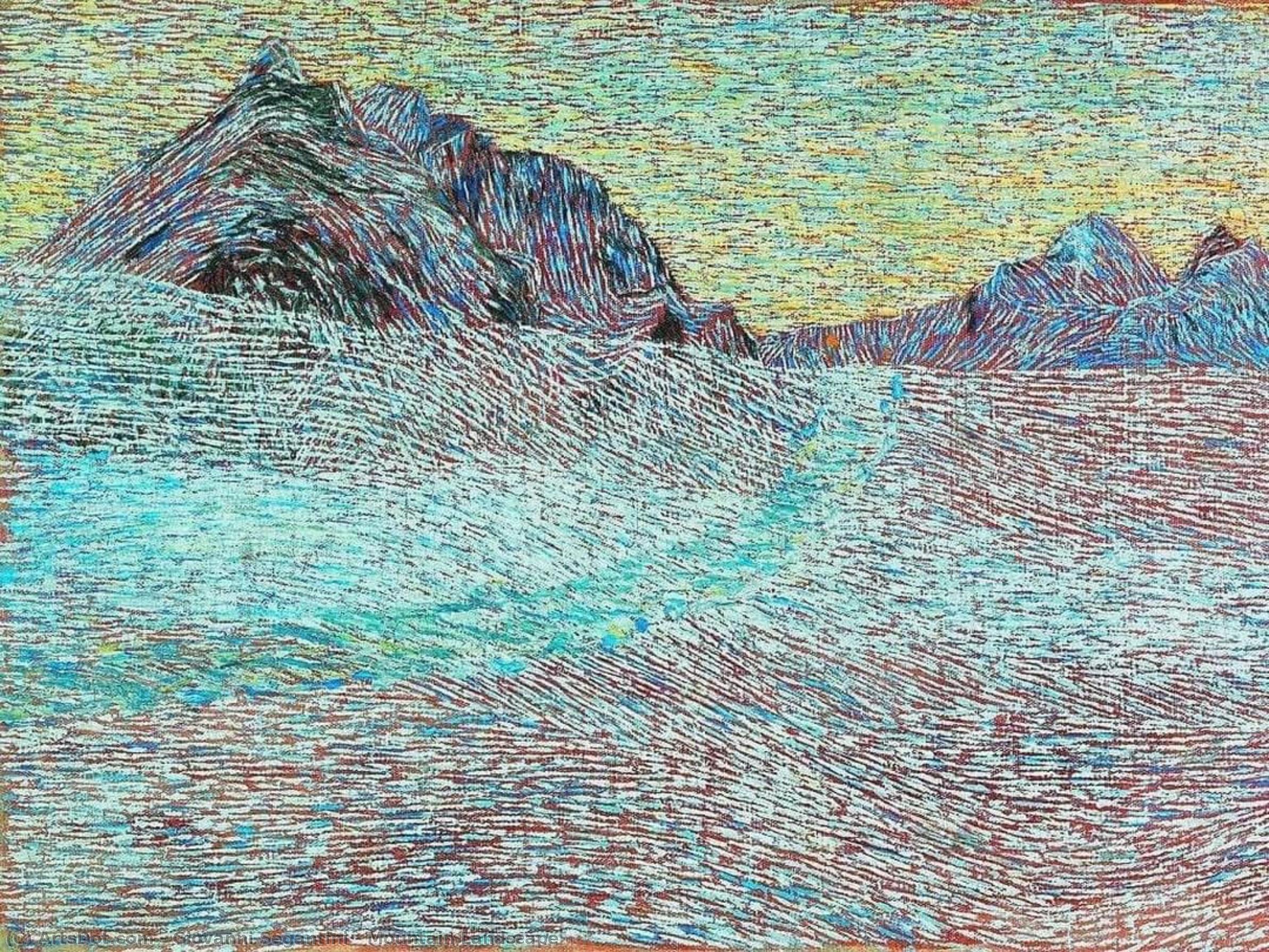WikiOO.org - Енциклопедия за изящни изкуства - Живопис, Произведения на изкуството Giovanni Segantini - Mountain Landscape