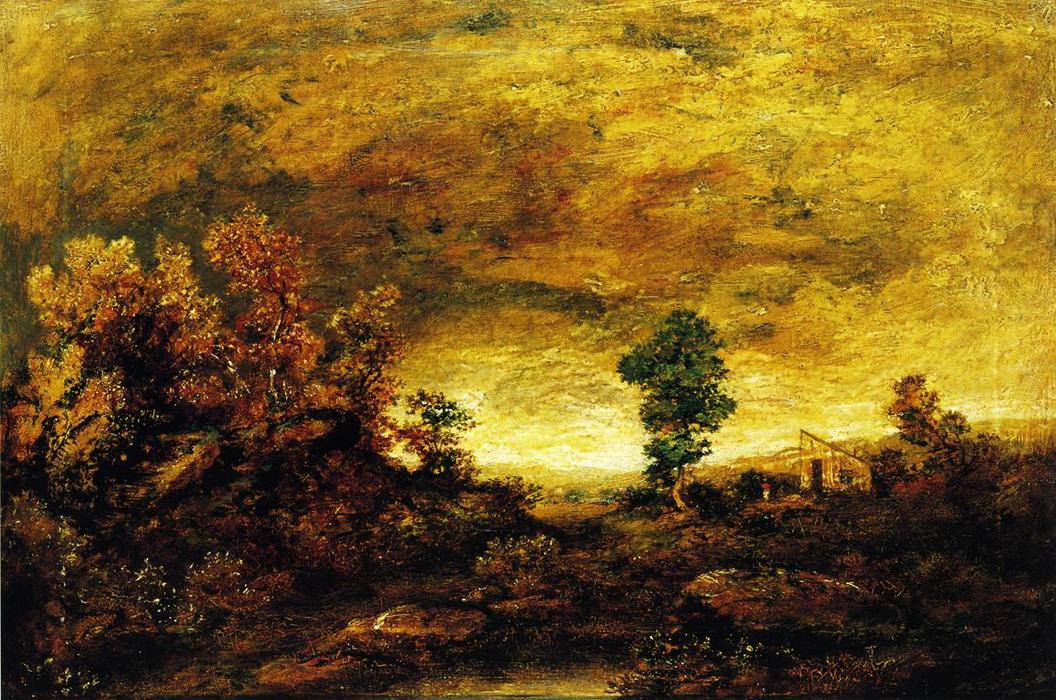 Wikioo.org - The Encyclopedia of Fine Arts - Painting, Artwork by Ralph Albert Blakelock - A Mountain Road near Gorham, N.H.