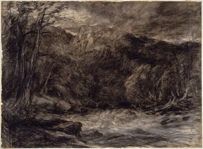 Wikioo.org - The Encyclopedia of Fine Arts - Painting, Artwork by David Cox - A Mountain Torrent