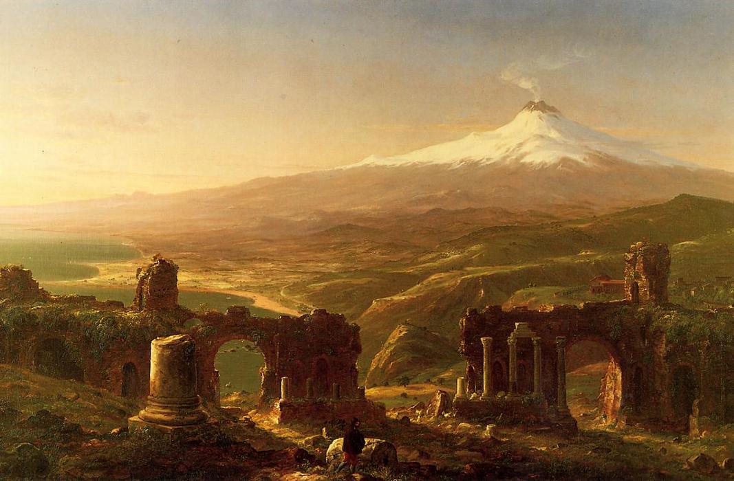 WikiOO.org - Encyclopedia of Fine Arts - Festés, Grafika Thomas Cole - Mount Etna from Taormina