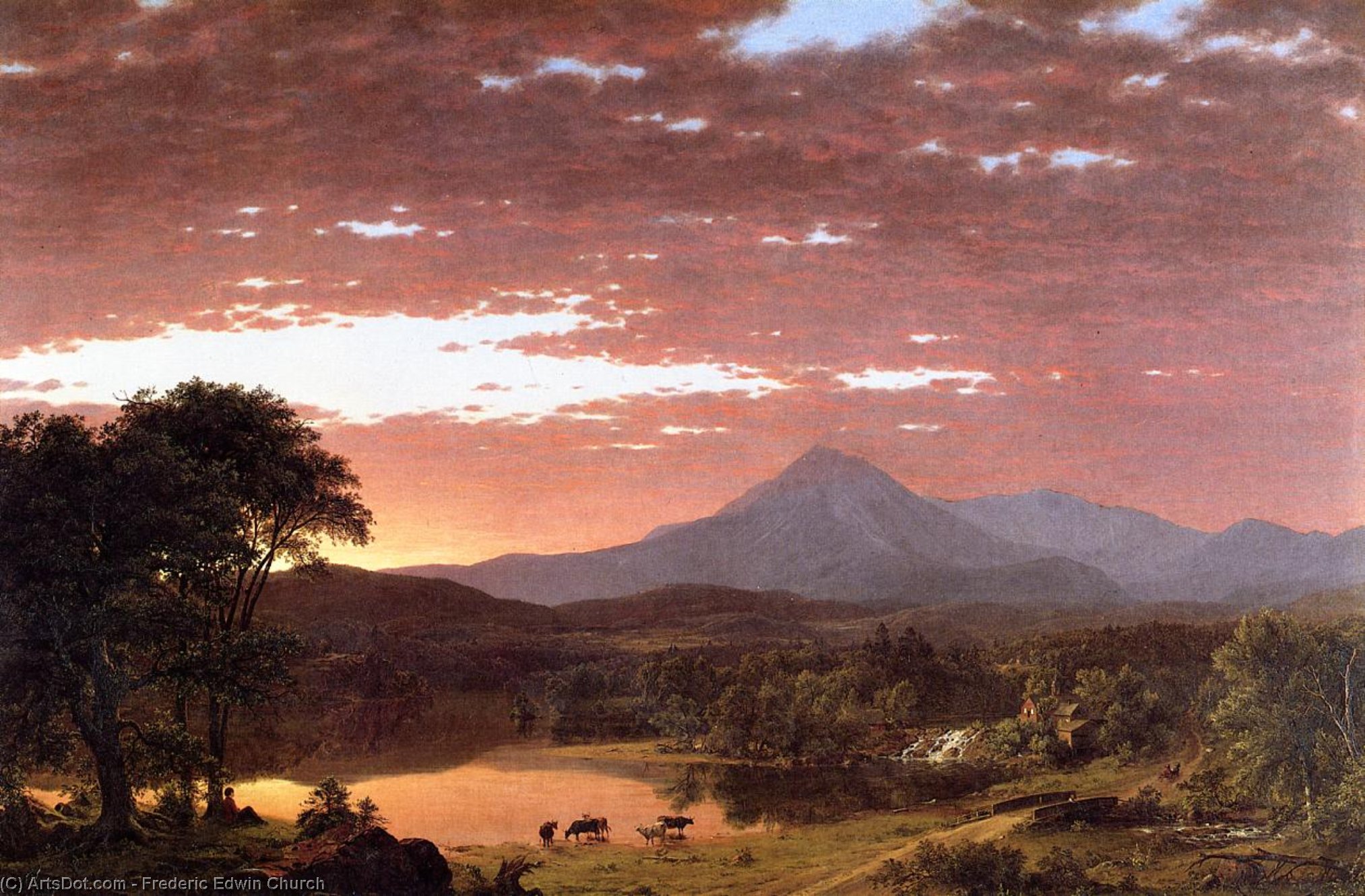 Wikioo.org - The Encyclopedia of Fine Arts - Painting, Artwork by Frederic Edwin Church - Mount Ktaadn (also known as Mount Katahdin)