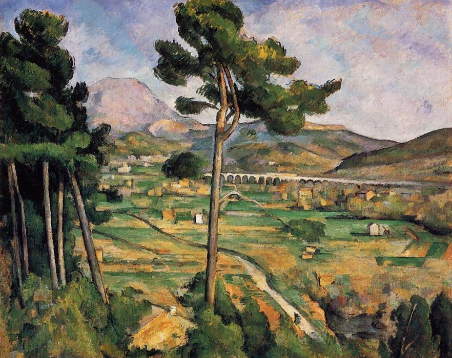 Wikioo.org - The Encyclopedia of Fine Arts - Painting, Artwork by Paul Cezanne - Mount Sainte-Victoire as seen from Bellevue
