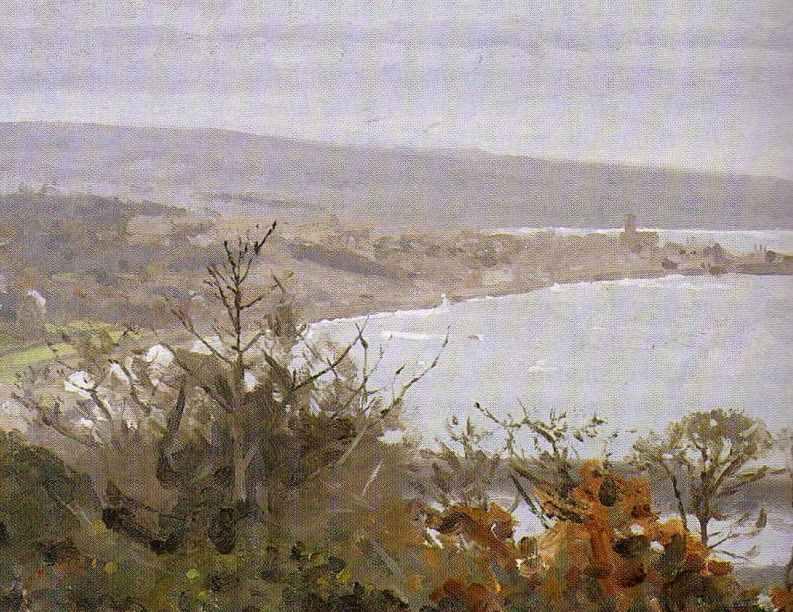 Wikioo.org - The Encyclopedia of Fine Arts - Painting, Artwork by Thomas Cooper Gotch - Mount's Bay, Autumn