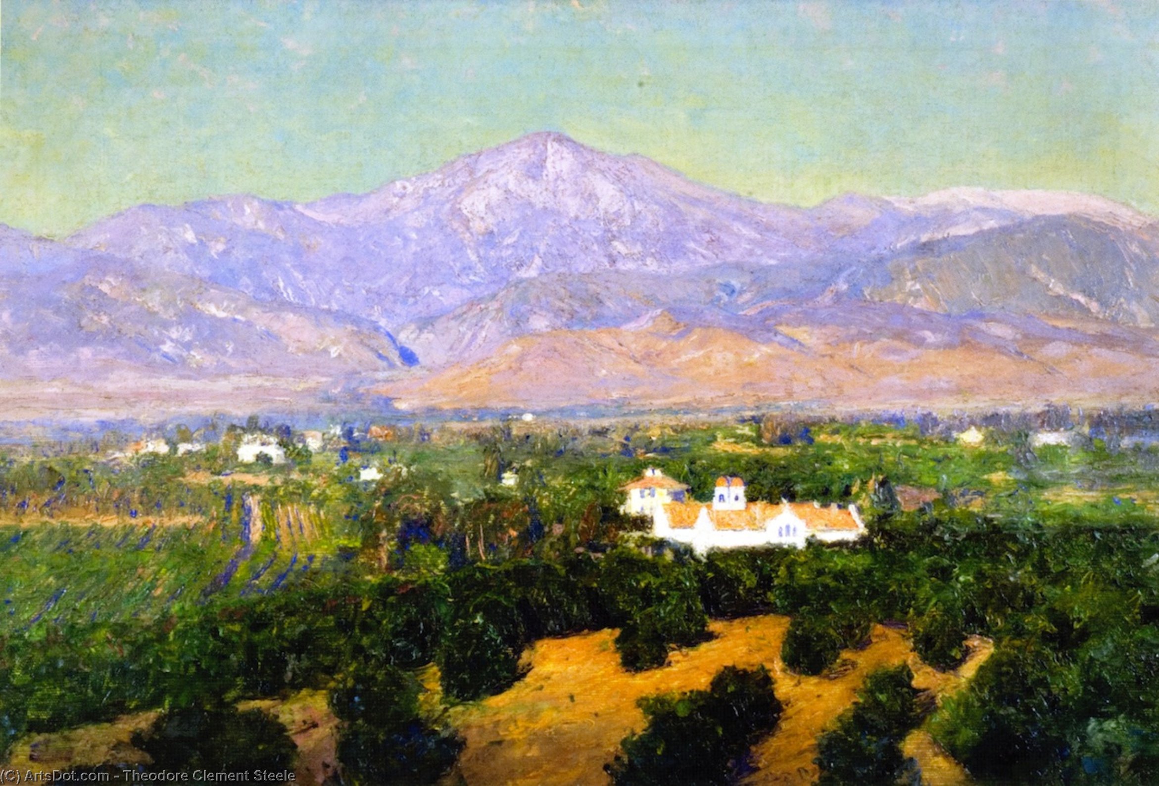 Wikioo.org - The Encyclopedia of Fine Arts - Painting, Artwork by Theodore Clement Steele - Mount San Bernardino, from Smiley's Heights, Redlands