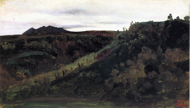 WikiOO.org - Енциклопедия за изящни изкуства - Живопис, Произведения на изкуството Jean Baptiste Camille Corot - Mount Soracte