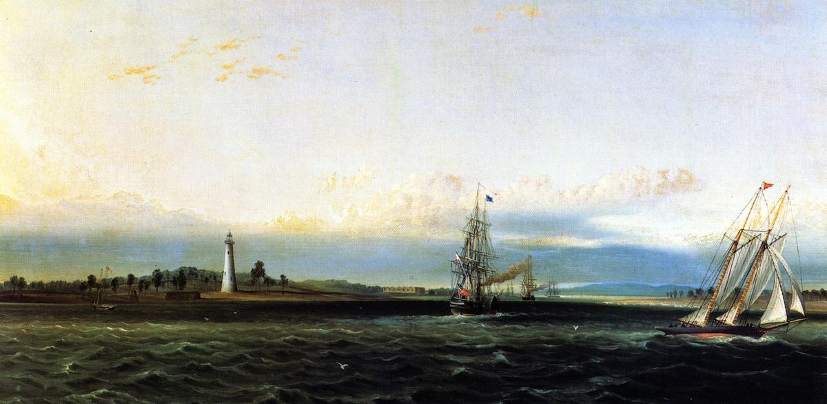 Wikioo.org - The Encyclopedia of Fine Arts - Painting, Artwork by James Edward Buttersworth - The Mouth of the Savannah River at Cockspur Island