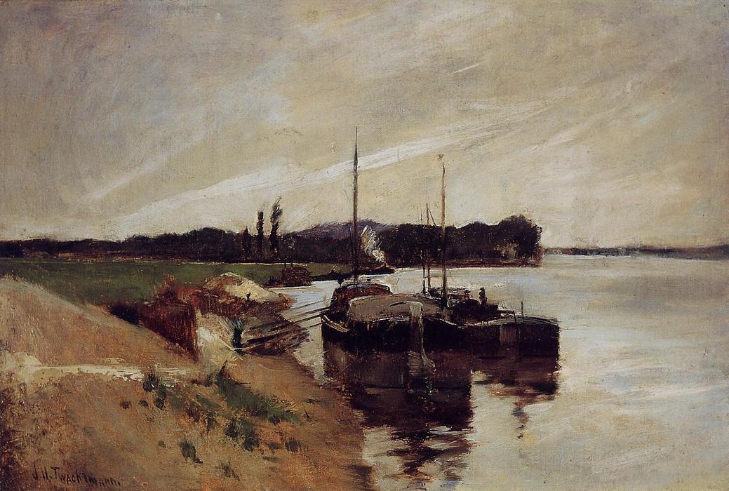 Wikioo.org - The Encyclopedia of Fine Arts - Painting, Artwork by John Henry Twachtman - Mouth of the Seine