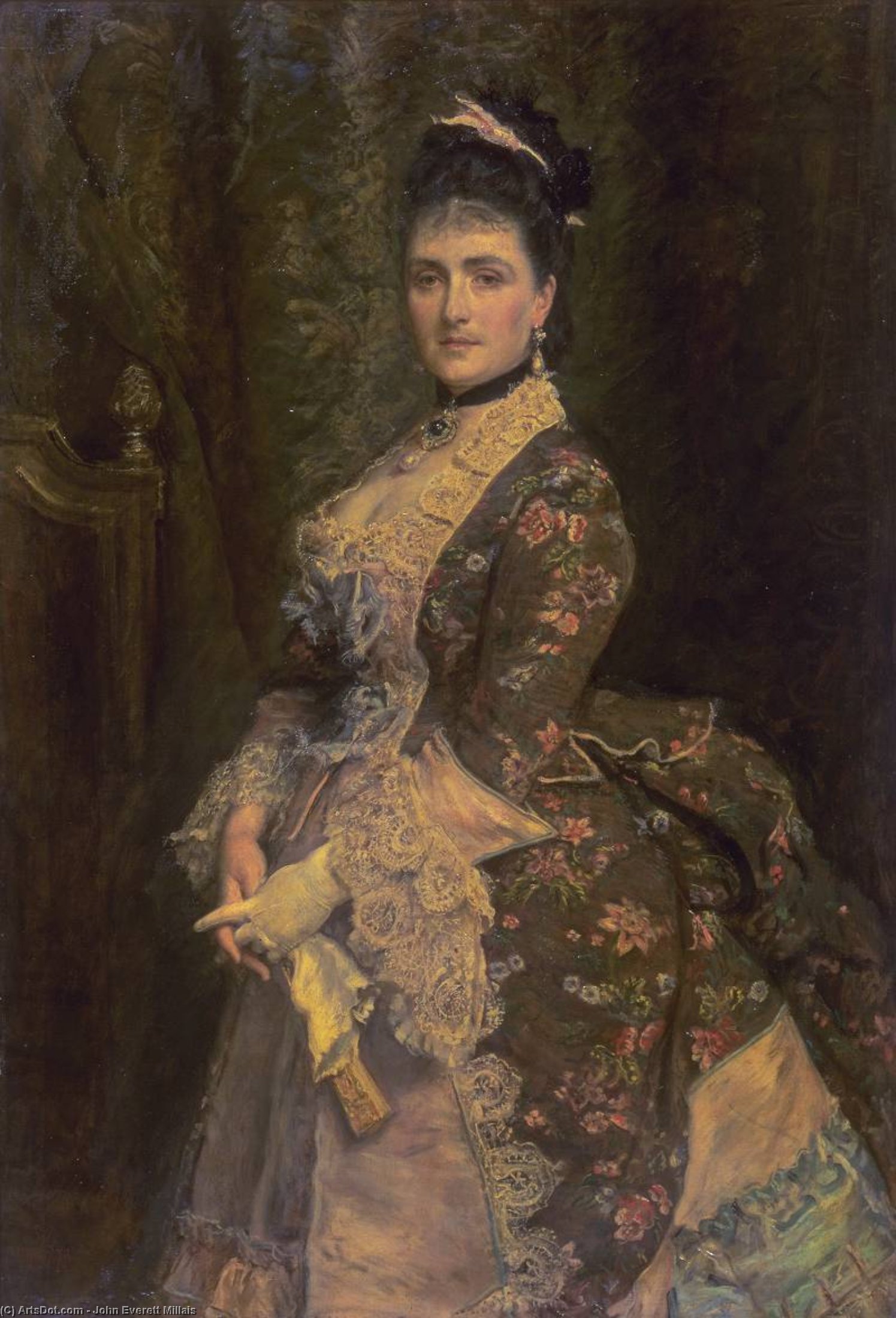 Wikioo.org - Encyklopedia Sztuk Pięknych - Malarstwo, Grafika John Everett Millais - Mrs Bischoffsheim