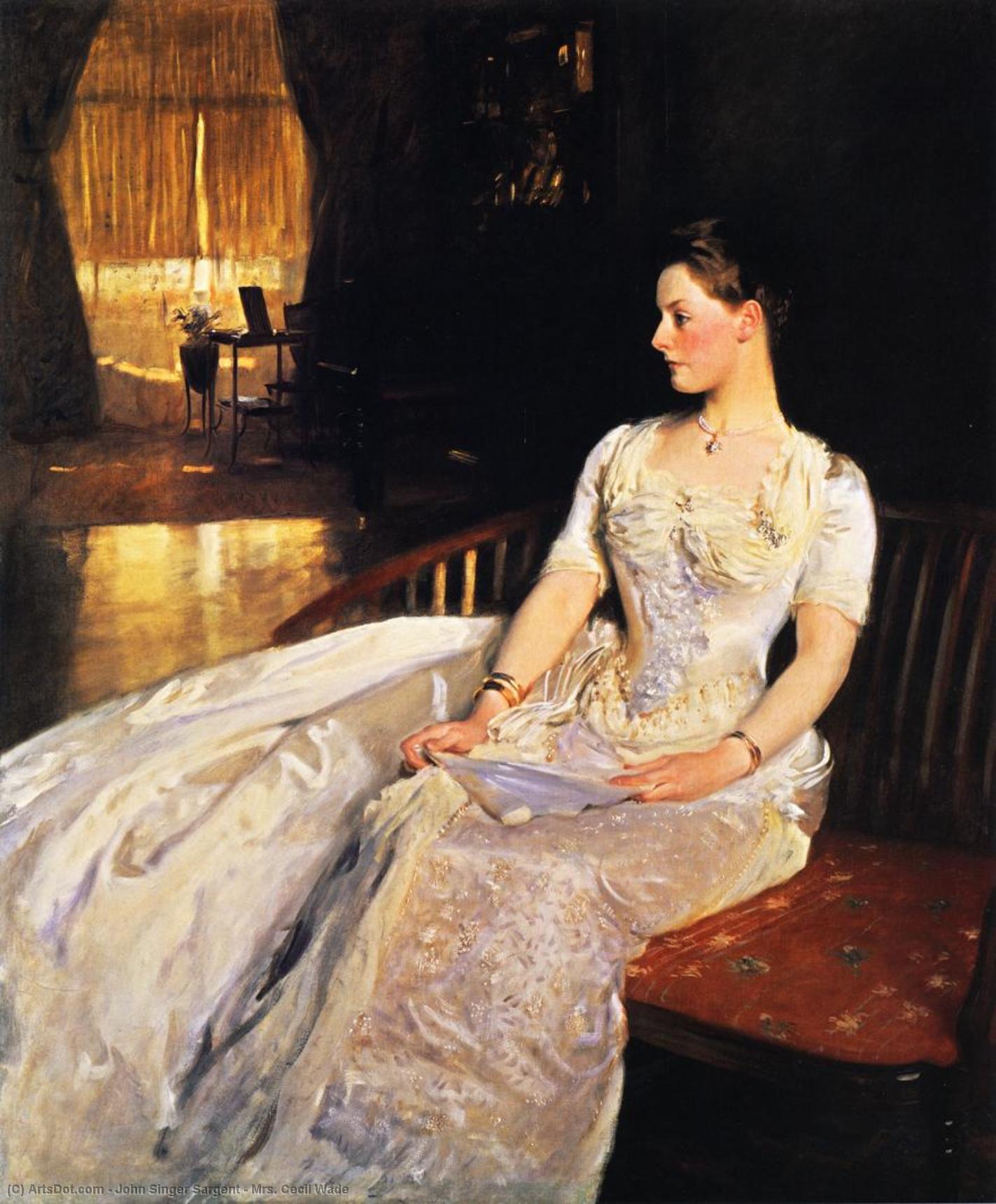 Wikioo.org - The Encyclopedia of Fine Arts - Painting, Artwork by John Singer Sargent - Mrs. Cecil Wade