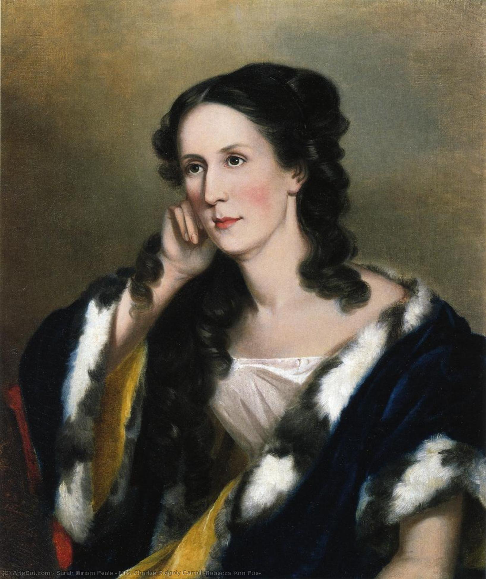 Wikioo.org - The Encyclopedia of Fine Arts - Painting, Artwork by Sarah Miriam Peale - Mrs. Charles Ridgely Carroll (Rebecca Ann Pue)