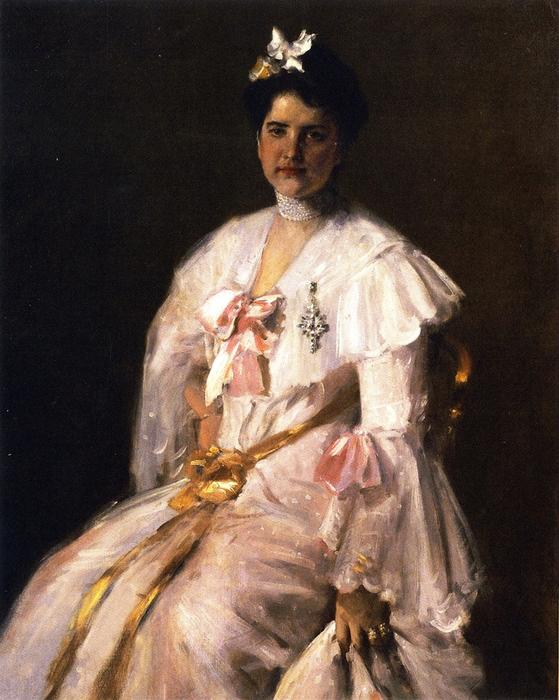 Wikioo.org - The Encyclopedia of Fine Arts - Painting, Artwork by William Merritt Chase - Mrs. Chase (also known as Portrait of Mrs. Chase, Portrait of Mrs. C.)
