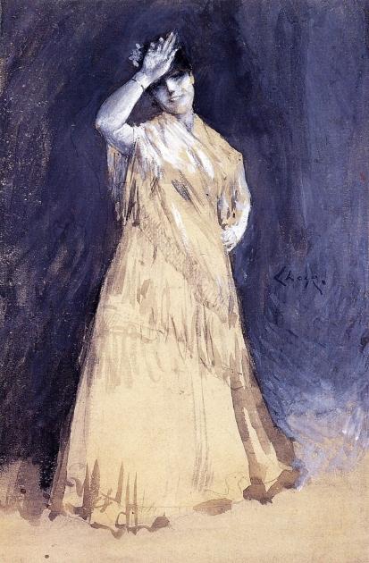WikiOO.org - Encyclopedia of Fine Arts - Maalaus, taideteos William Merritt Chase - Mrs. Chase as the Señorita