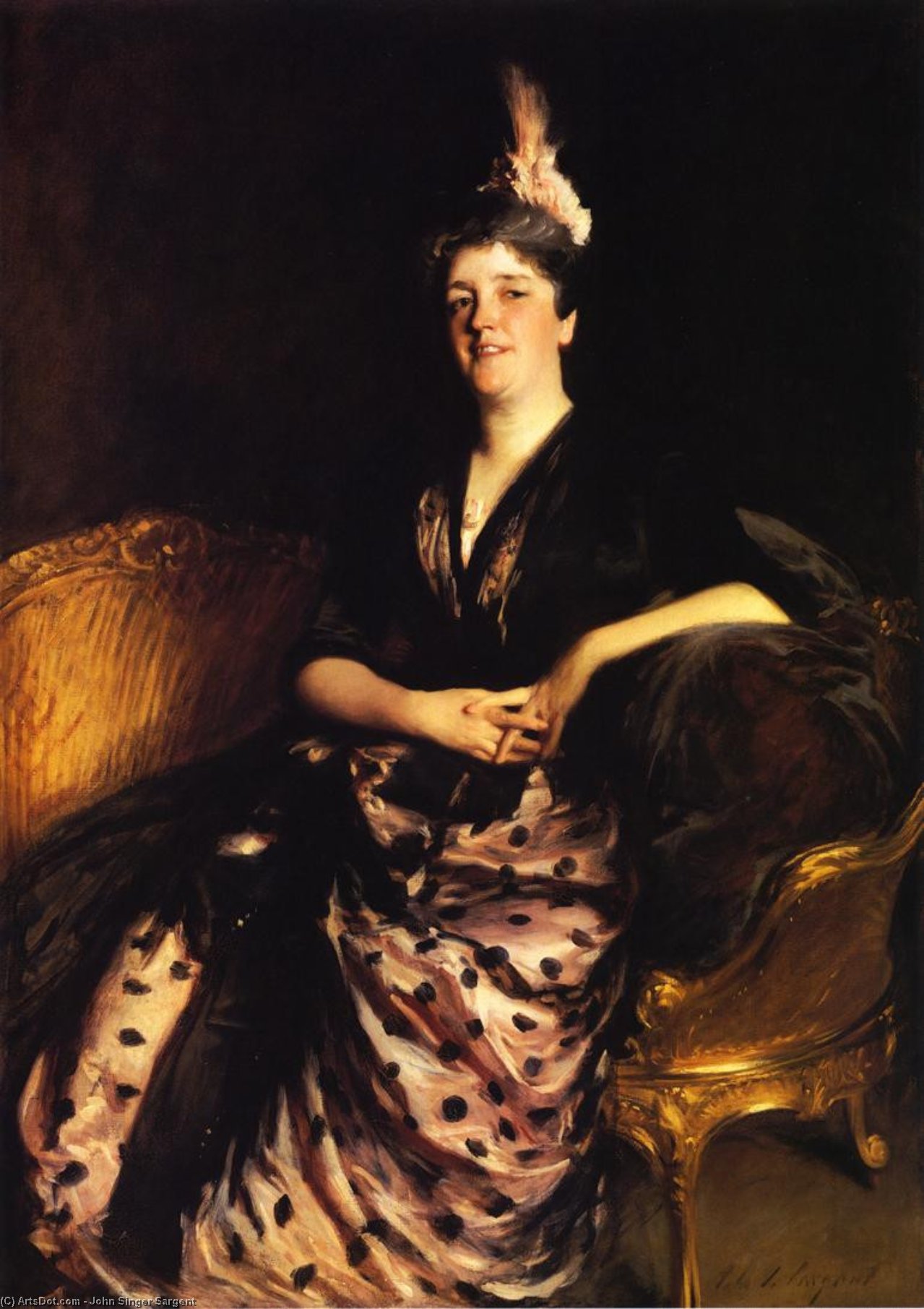 Wikioo.org - The Encyclopedia of Fine Arts - Painting, Artwork by John Singer Sargent - Mrs. Edward Darley Boit