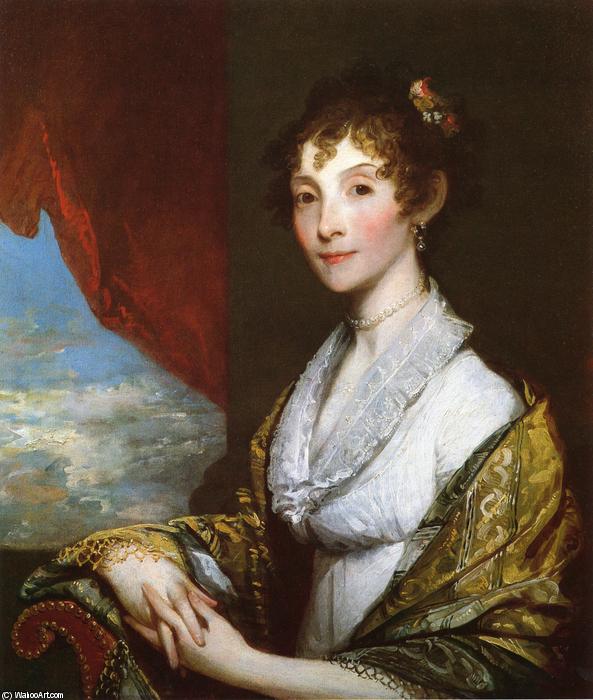 Wikioo.org – La Enciclopedia de las Bellas Artes - Pintura, Obras de arte de Gilbert Stuart - Sra Edward Stow