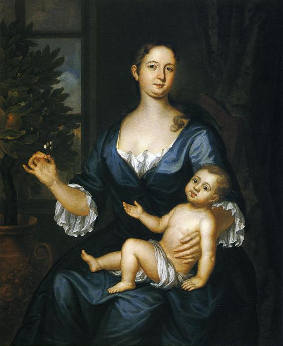 Wikioo.org - The Encyclopedia of Fine Arts - Painting, Artwork by John Smibert - Mrs. Francis Brinley and Son Francis