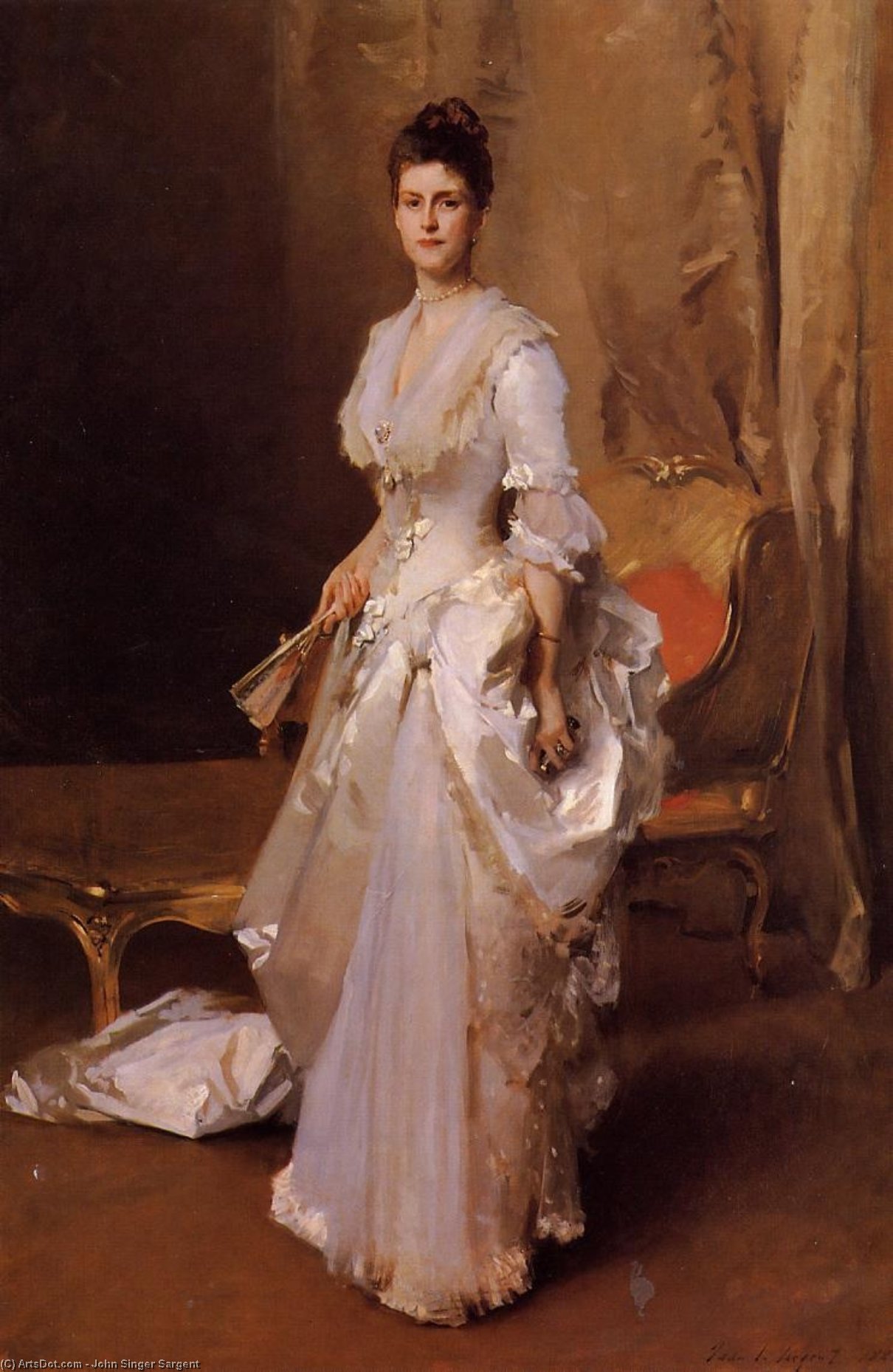 Wikioo.org - The Encyclopedia of Fine Arts - Painting, Artwork by John Singer Sargent - Mrs. Henry White (Margaret [Daisy] Stuyvesant Rutherford)