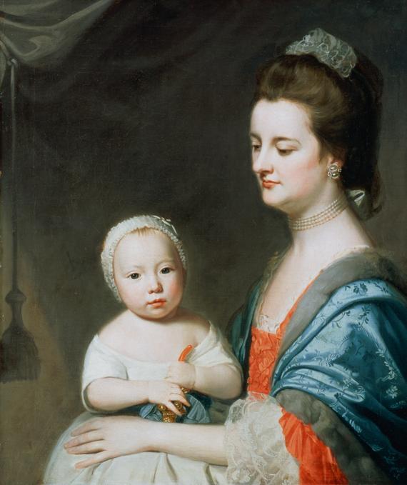 Wikioo.org - The Encyclopedia of Fine Arts - Painting, Artwork by George Romney - Mrs Marton and her son Oliver