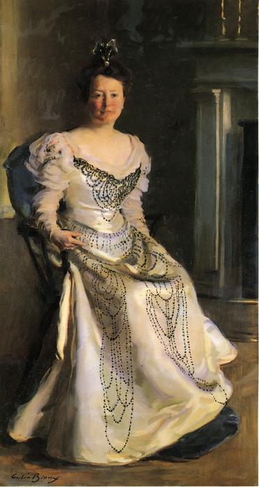 Wikioo.org – La Enciclopedia de las Bellas Artes - Pintura, Obras de arte de Cecilia Beaux - Mrs. Robert Abbe