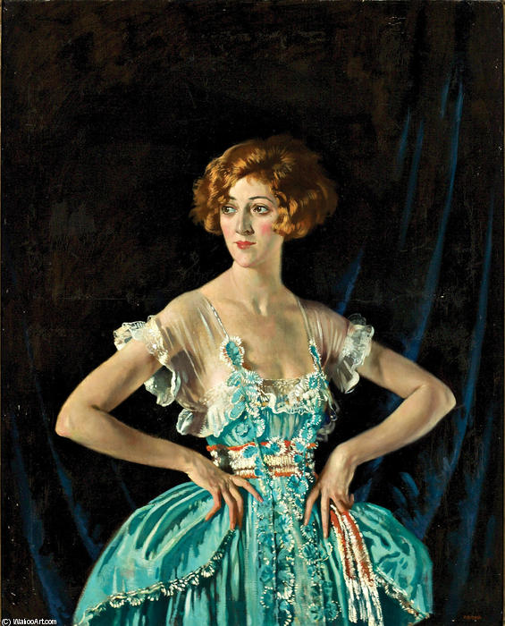 Wikioo.org - The Encyclopedia of Fine Arts - Painting, Artwork by William Newenham Montague Orpen - Mrs. Ruby Melville