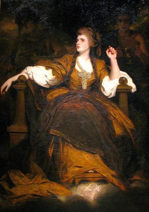 Wikioo.org - สารานุกรมวิจิตรศิลป์ - จิตรกรรม Joshua Reynolds - Mrs Siddons as a Tragic Muse