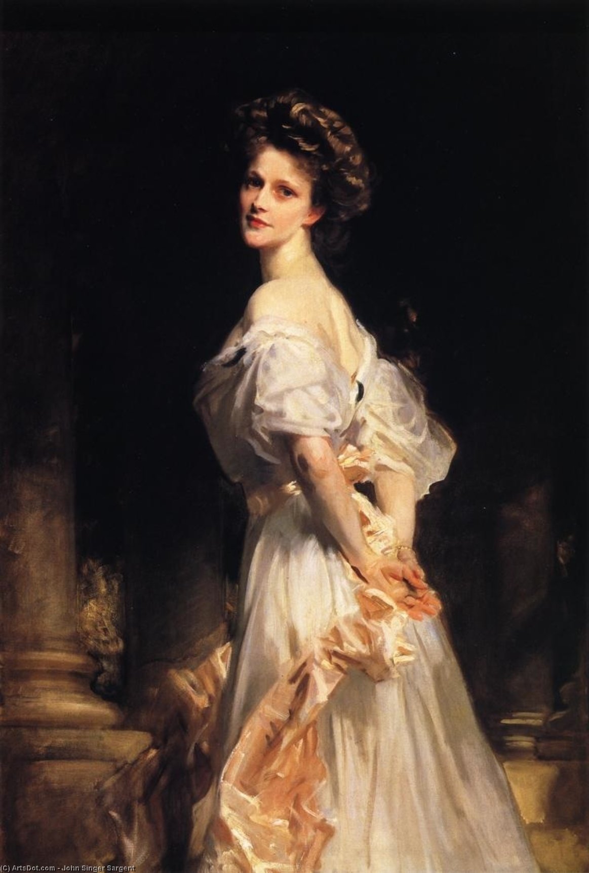 Wikioo.org - The Encyclopedia of Fine Arts - Painting, Artwork by John Singer Sargent - Mrs. Waldorf Astor (Nancy Langhorne)