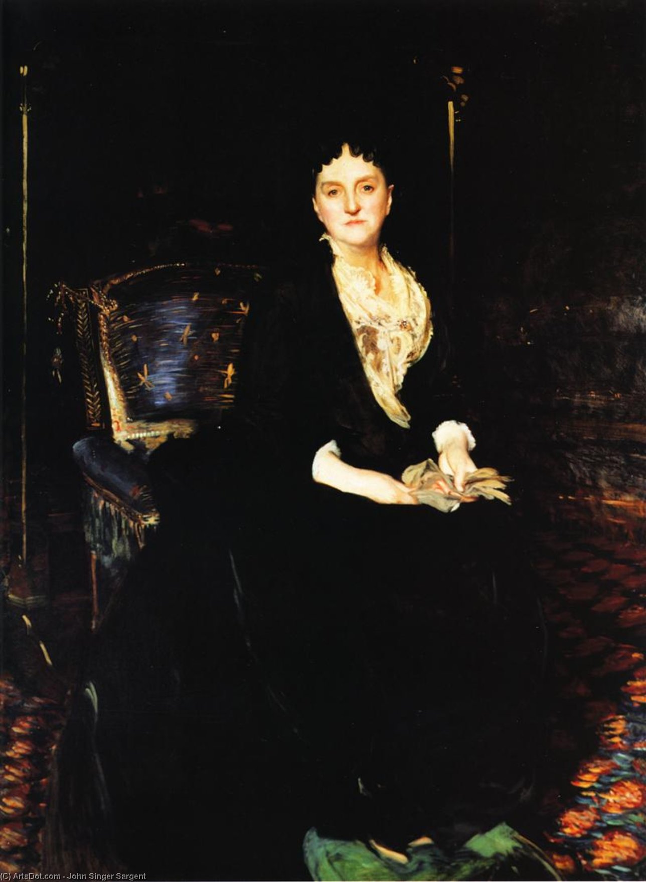 Wikioo.org - The Encyclopedia of Fine Arts - Painting, Artwork by John Singer Sargent - Mrs. William Henry Vanderbilt