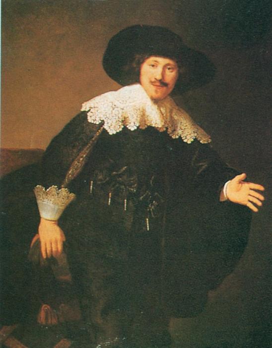 WikiOO.org - Encyclopedia of Fine Arts - Lukisan, Artwork Rembrandt Van Rijn - Man Standing Up