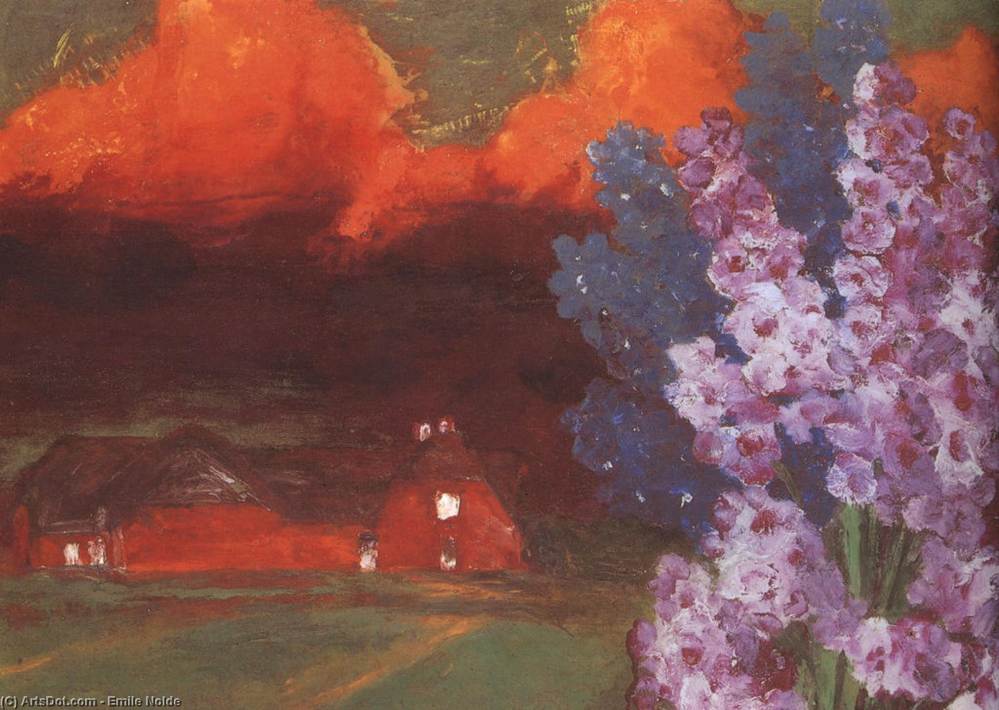 Wikioo.org - The Encyclopedia of Fine Arts - Painting, Artwork by Emile Nolde - Muggy Evening