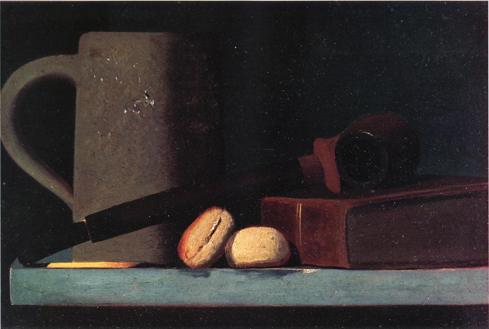 Wikioo.org - The Encyclopedia of Fine Arts - Painting, Artwork by John Frederick Peto - Mug, Pipe and Biscuits
