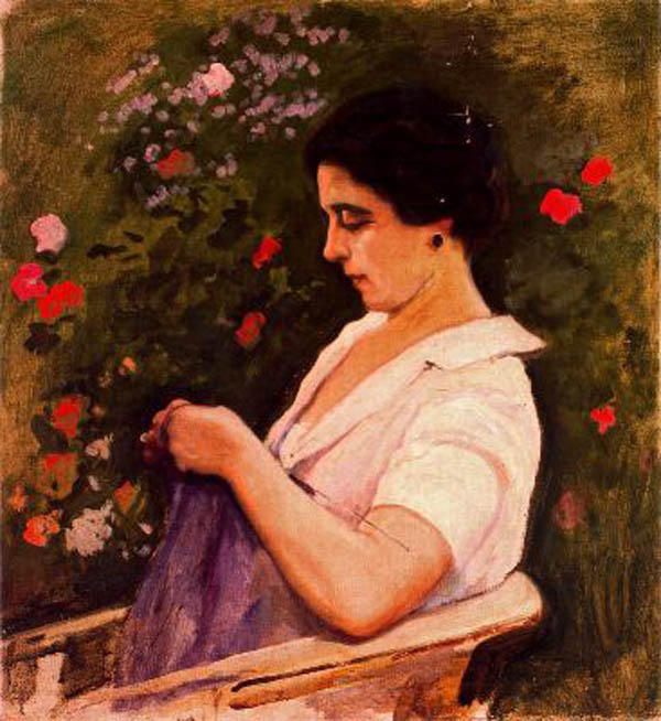 Wikioo.org - The Encyclopedia of Fine Arts - Painting, Artwork by Cecilio Pla Y Gallardo - Mujer Sentada
