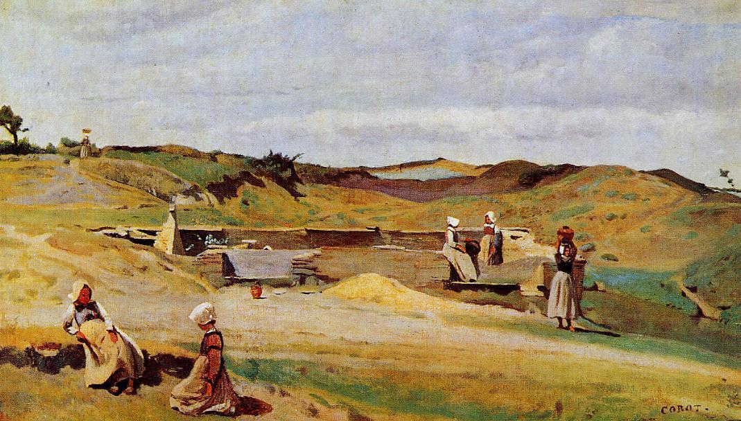 Wikioo.org - The Encyclopedia of Fine Arts - Painting, Artwork by Jean Baptiste Camille Corot - Mur (also known as Cotes-du-Nord)