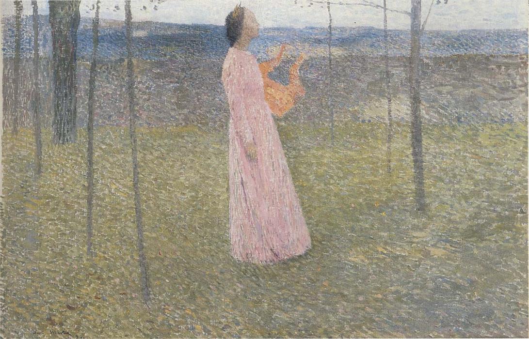 Wikioo.org - The Encyclopedia of Fine Arts - Painting, Artwork by Henri Jean Guillaume Martin - Muse in the Fields