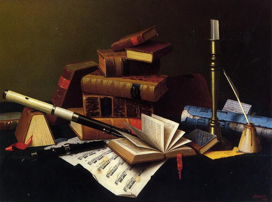 Wikioo.org - Bách khoa toàn thư về mỹ thuật - Vẽ tranh, Tác phẩm nghệ thuật William Michael Harnett - Music and Literature