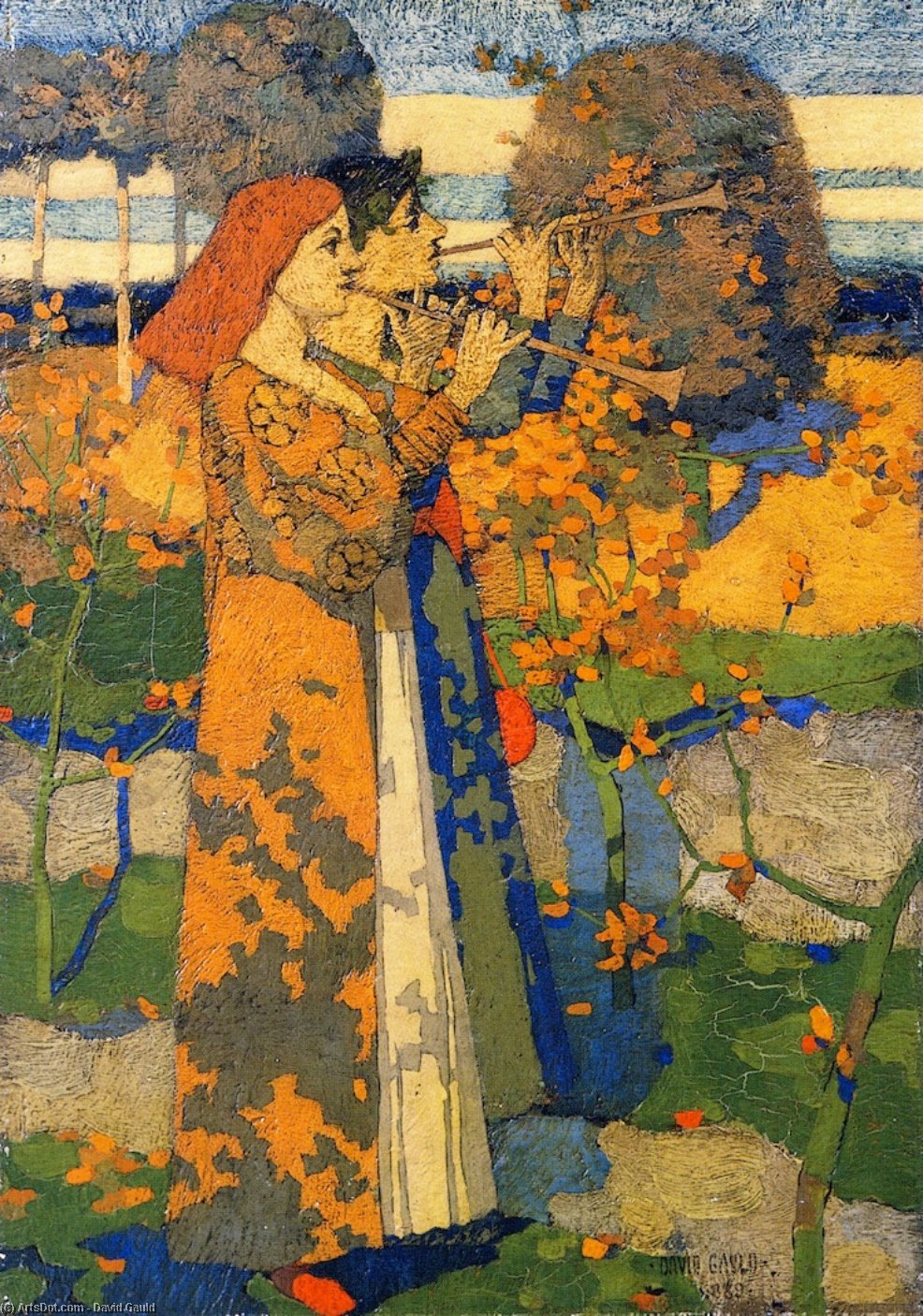 Wikioo.org - The Encyclopedia of Fine Arts - Painting, Artwork by David Gauld - Music in Japan