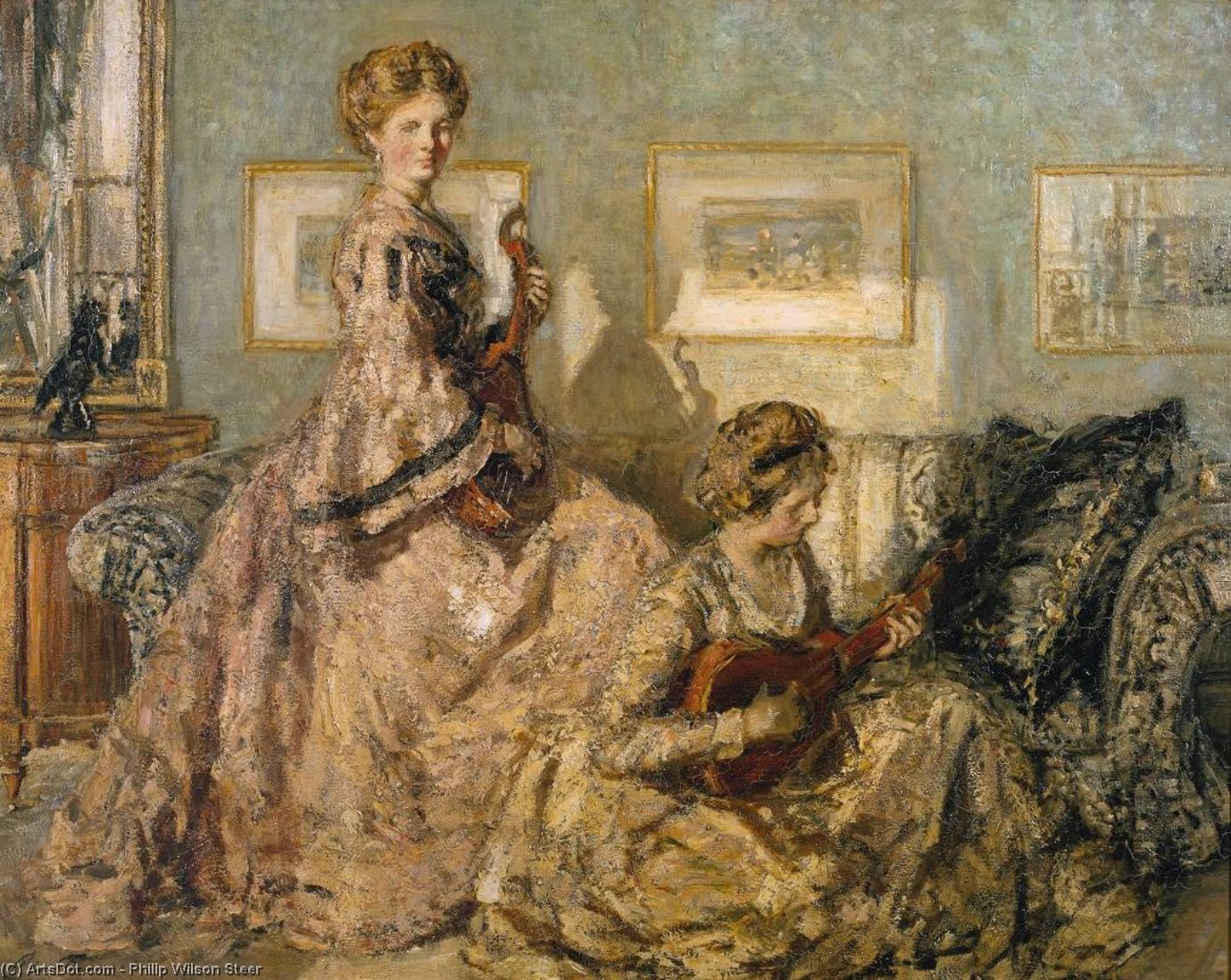 Wikioo.org - The Encyclopedia of Fine Arts - Painting, Artwork by Philip Wilson Steer - The Music Room